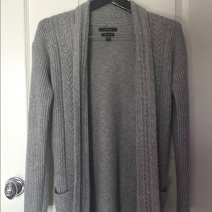 Gray Cashmere Cardigan