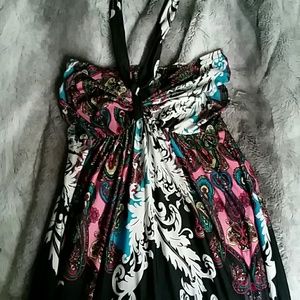 Black and White Pattern Maxi Dress