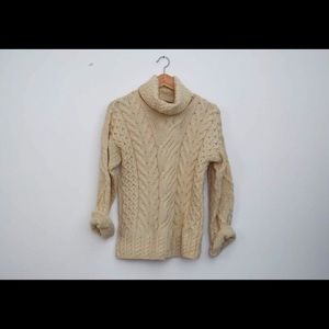 Carraig Donn Fishermans Sweater Morino Wool