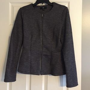 Gray peplum style jacket blazer