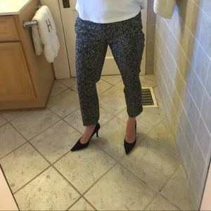 The Limited Drew Fit pants, black & white cropped