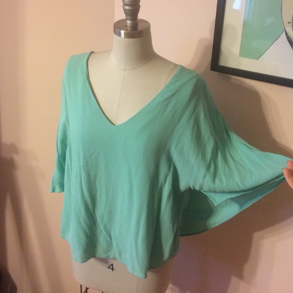 Tiffany blue cape top