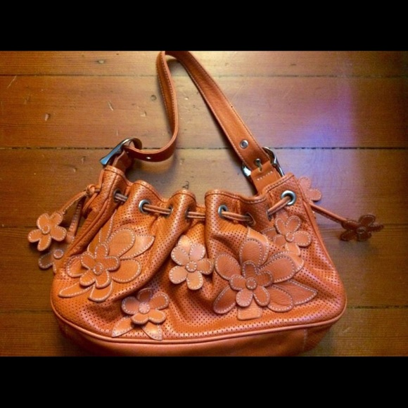 Orange Isabella Fiore Leather Over the Shoulder