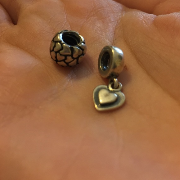 2 Heart Pandora charms