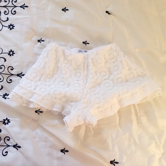 Asos White Lace Shorts