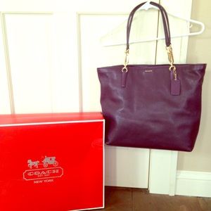 Coach Madison Leather North South Tote
