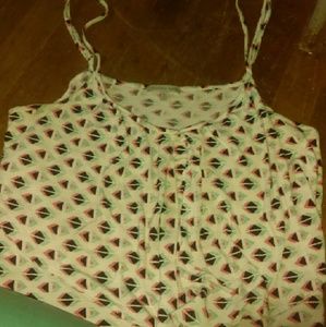 White patterned crop top