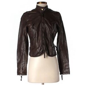 Max studio faux leather jacket