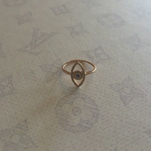 Ruby Stella 100% rose gold diamond evil eye ring