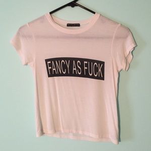 Brandy Melville Fancy as fuck crop top