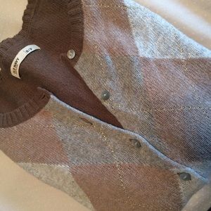 Old Navy Argyle Button Up Sweater