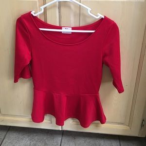 Urban Outfitters red peplum