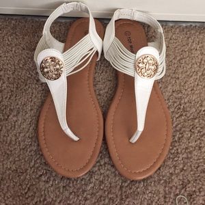 White sandals