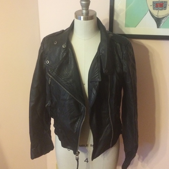 Grunge Moto faux leather jacket