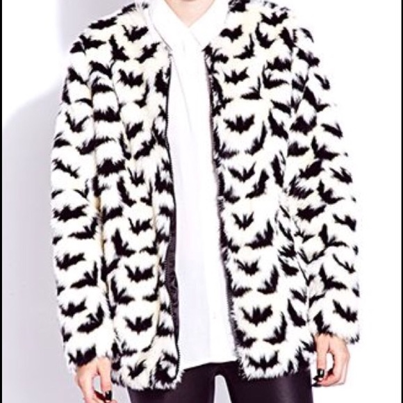 Forever 21 Faux Fur Bat Jacket