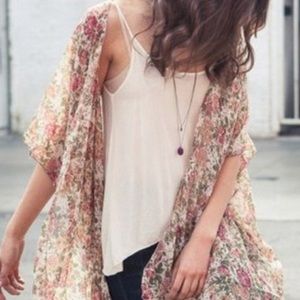 Brandy Melville Floral Cardigan