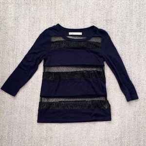 HP⚡️Madewell Lace Stripe Top