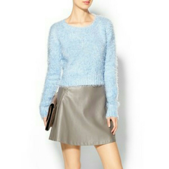 4/$30 Glamorous Furry Cropped Sweater