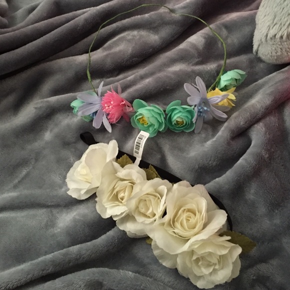 Two floral headbands
