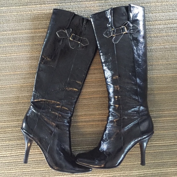 Jimmy Choo 'Prince' black patent boots
