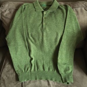 Men's green/kiwi color wool sweater.