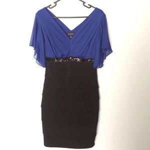 Blue and Black Cocktail Dress - NWOT