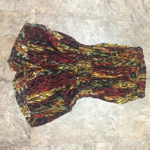 Strapless patterned romper!