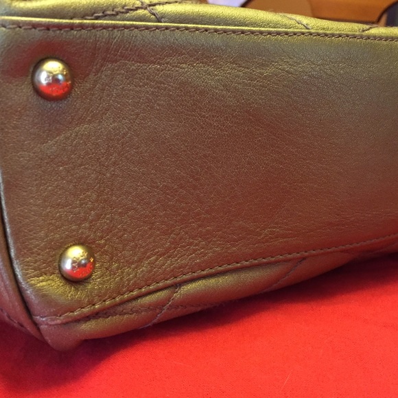 Limited Edition Bally Quilted Handbag Brushed Gold - Picture 4 of 4