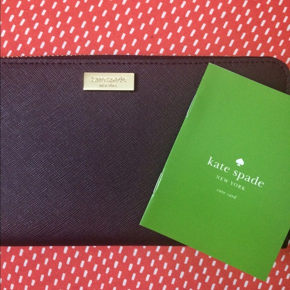 Kate Spade Wine Color Newbury Lane Wallet NWT