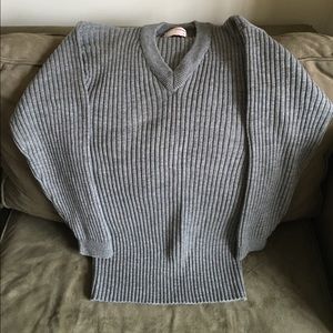 Women's ribbed wool gray sweater.  Women's XL