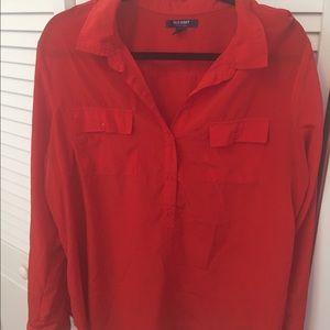 Orange long sleeve top