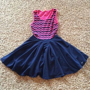 Pink & Navy Blue Tommy Girl dress