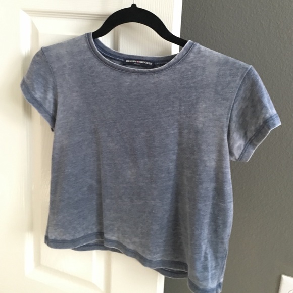 Faded blue crop top