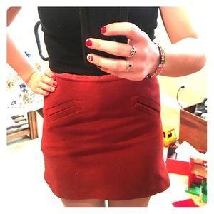 Orange fall skirt