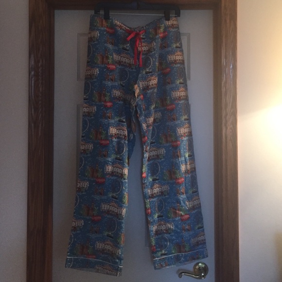 London winter print pajama bottoms