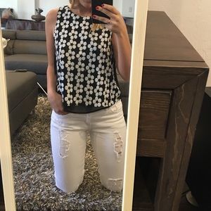 Black & White Sequins Top