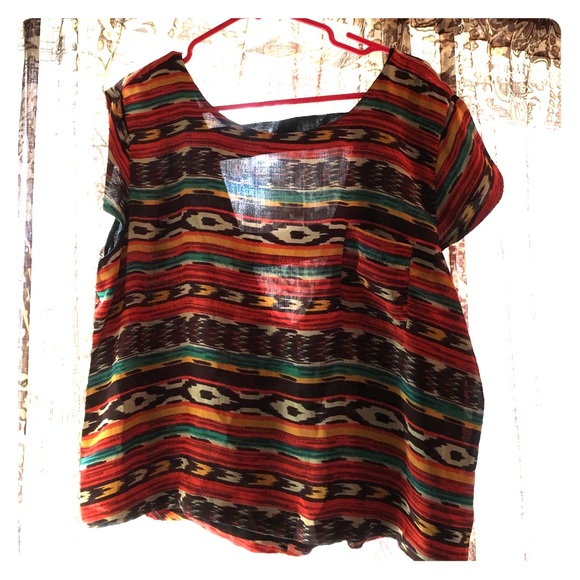 Aztec Print Top