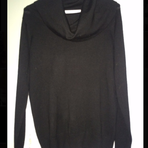 Cowl neck black sweater