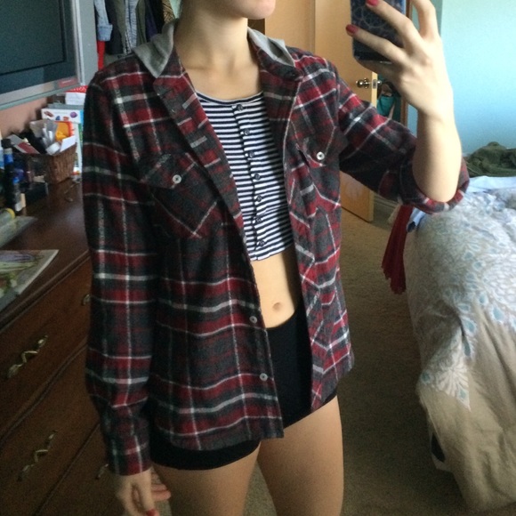 Hooded flannel