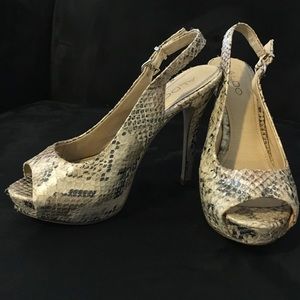 ALDO Snakeskin Peep toe Pumps