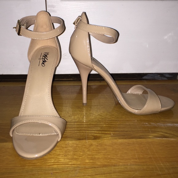 Nude Strap Heels, Size 7.5