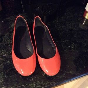 See by Chloe coral patent leather flats! Size 9!