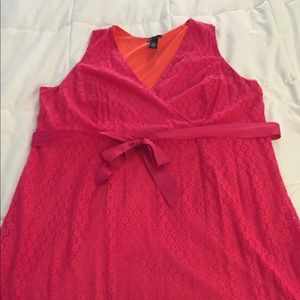 Lane Bryant Pink and Orange Flower Dress