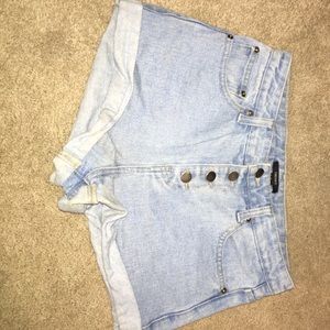 blue jean shorts