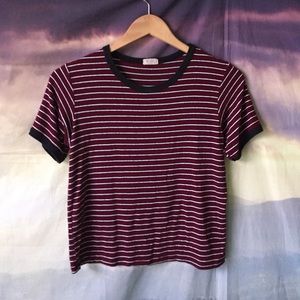 [Brandy Melville] Striped Ringer Tee