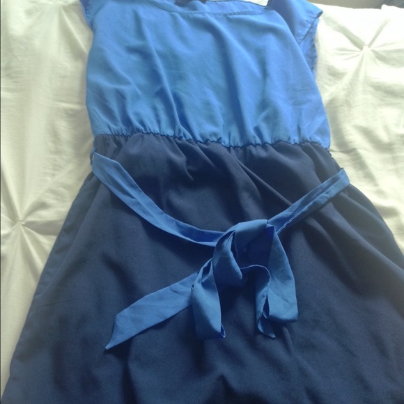 Blue high low dress with ribbon 🔥🔥