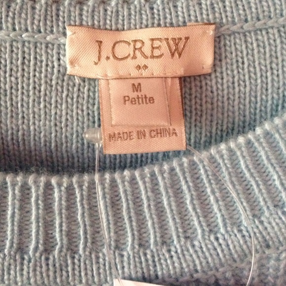 J. Crew Factory Petite Medium Sweater Light Blue - Picture 3 of 4