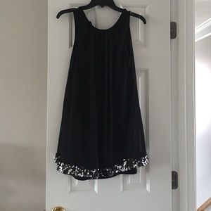 Black sequined cocktail dress