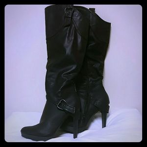 Black high top boots