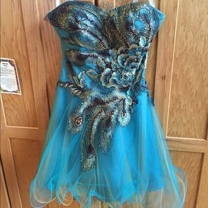 Sherri Hill peacock prom dress / costume dress